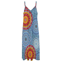 Charger l'image dans la galerie, Longue robe chic à bretelles femme BDQ personnalisé avec photo logo texte motif (Impression des multi-images)