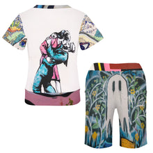 Charger l'image dans la galerie, Impression des multi-images Grande taille Ensemble ensemble short t shirt femme NTZ personnalisé avec photo logo texte motif