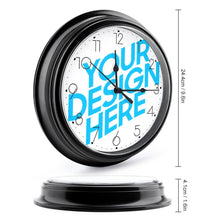 Charger l'image dans la galerie, Horloge murale de style européen personnalisée avec texte photo logo motif