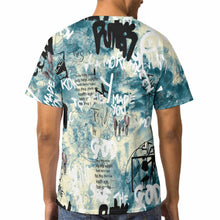 Charger l'image dans la galerie, T-shirt tee shirt manches courtes entièrement imprimé pour hommes personnalisé avec photo et texte
