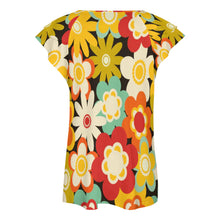 Charger l'image dans la galerie, T-shirt tee shirt col v femme / blouse volants manches courtes BUT personnalisé avec photo logo texte motif (impression des multi-images)