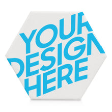 Charger l'image dans la galerie, Dessous de verre en céramique / Sous-verres hexagonaux 4 / 6 pièces personnalisé avec photo logo texte motif