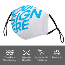 Charger l'image dans la galerie, Masques de protection personnlisés contre les PM2,5 bucco-nasaux (avec cordon noir)