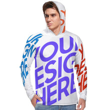 Charger l'image dans la galerie, Chemise de protection UV pour hommes à manches longues chemise de protection solaire à séchage rapide avec chapeau de soleil NZ145 personnalisé avec texte de motif photo (conception multi-images)