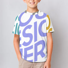 Charger l'image dans la galerie, T-shirt / Tee shirt enfant manches courtes respirant ET personnalisé avec photo texte logo (Impression Multi-images)