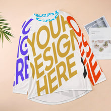 Charger l'image dans la galerie, T-shirt sweatshirt pull à manches longues col rond grande taille femme BL personnalisé avec photo motif logo texte (impression des multi-images)