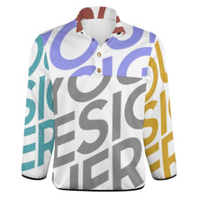 Charger l'image dans la galerie, Sweat-shirt d'hiver coupe ample à col cheminée boutons hommes personnalisée avec photo texte (impression complète multi-images)