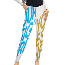 Charger l'image dans la galerie, Legging sport taille haute femme NZ205 personnalisé avec photo motif logo texte (impression des multi-images)