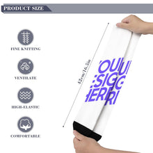 Charger l'image dans la galerie, Chaussettes longues de sport pour femmes / hommes avec impression all-over personnalisée avec photo motif texte