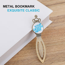 Charger l'image dans la galerie, Marque-page / signet rétro en métal (forme A) BG1613015 Personnalisé avec image et logo