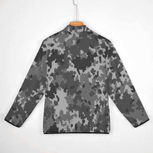 Charger l'image dans la galerie, Sweat à capuche ample d'hiver avec boutons col montant homme personnalisée avec photo texte motif logo (impression complète Une Image)