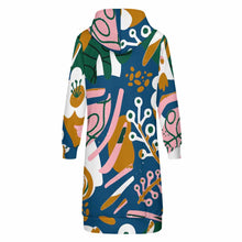 Charger l'image dans la galerie, Sweats à capuche zippés hoodies long pour femme personnalisé avec photo logo texte motif