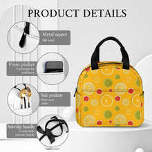 Charger l'image dans la galerie, Grand Sac Isotherme Repas / Sac à repas avec poche personnalisé avec photo logo texte motif (Impression d’image unique)
