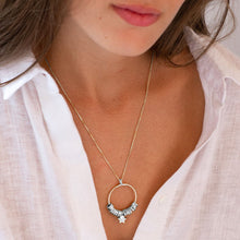 Charger l'image dans la galerie, Collier Ring Boule Diamant Etoile X0022 gravure personnalisé avec prénom