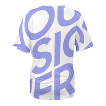 Charger l'image dans la galerie, T-shirt tee shirt col v femme / top fronce BHT personnalisé avec photo logo texte motif (impression d'image unique)