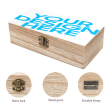 Charger l'image dans la galerie, Boîte de rangement en bois avec couvercle JJ0531011 impression personnalisée avec photo texte motif logo