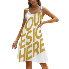 Charger l'image dans la galerie, Robe de plage été imprimé chic sans manches à bretelles femme grande taille AQ personnalisée avec photo logo motif texte (impression des multi-images)