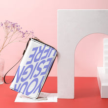 Charger l'image dans la galerie, Portefeuille long / porte monnaie en PU pour femme homme personnalisé avec photo logo texte motif (version verticale)