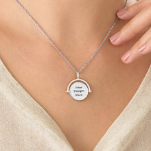 Charger l'image dans la galerie, Collier Tournant Gravé X0067 en argent sterling 925 pour femme gravure personnalisé avec nom texte