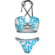 Charger l'image dans la galerie, 2023 ensemble 2 pièces bikini maillot de bain pour femmes sexy personnalisé avec photos logo motif (conception une image)