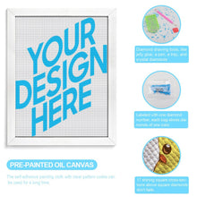 Charger l'image dans la galerie, Peinture diamant version verticale (cadre intérieur et rond) personnalisé