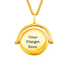 Charger l'image dans la galerie, Collier Tournant Gravé X0067 en argent sterling 925 pour femme gravure personnalisé avec nom texte