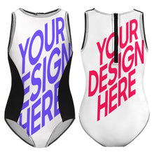 Charger l'image dans la galerie, Maillot de bain une pièce fille NT032 personnalisé avec photo motif texte (conception multi-images)