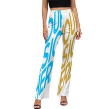 Charger l'image dans la galerie, Pantalon bas évasé femme LP personnalisé avec photo motif texte logo (Impression des multi-images)