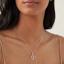 Charger l'image dans la galerie, Collier avec lettre individuelle en argent sterling 925 pour femme personnalisé