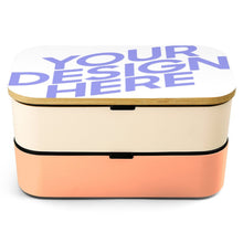 Charger l'image dans la galerie, Boîte à Bento Double Couche  / Lunch Box avec Sangle JJ0522203 Personnalisée avec Photo Logo et Texte