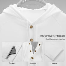 Charger l'image dans la galerie, Sweat à capuche bouton Femme QH personnalisé avec photo logo et texte (Image unique)