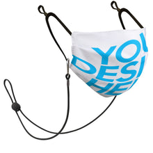 Charger l'image dans la galerie, Masque anti-poussière adulte avec lacets (avec filtre) personnalisé avec prénom logo photo motif texte