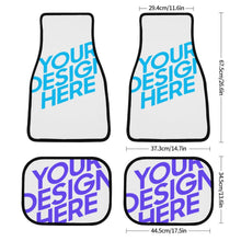 Charger l'image dans la galerie, Tapis de voiture flanelle personnalisé en 3D avec photo logo texte motif ensemble de 4 pièces (Impression d'image unique)