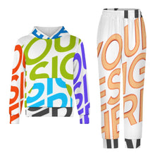 Charger l'image dans la galerie, Ensemble de survêtement 2 pièces pour enfants A5TZ sweat à capuche et pantalon de survêtement pour filles et garçons personnalisé avec photo texte prénom (conception multi-images)