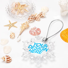 Charger l'image dans la galerie, Décoration / ornement de Noël en forme de flocon de neige à vendre personnalisé avec motif photo logo texte