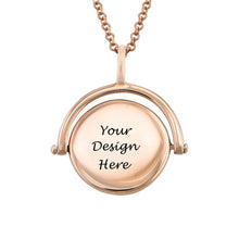 Charger l'image dans la galerie, Collier Tournant Gravé X0067 en argent sterling 925 pour femme gravure personnalisé avec nom texte