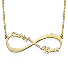 Charger l'image dans la galerie, Collier Symbole Infini avec lettres X0089 pour femme homme gravure personnalisé avec prénom texte