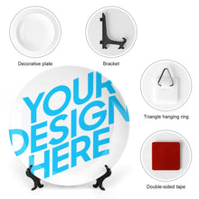 Charger l'image dans la galerie, Assiette decorative porcelaine personnalisé avec photo logo texte motif