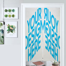 Charger l'image dans la galerie, Rideau de porte personnalisé en chanvre blanc (deux motifs symétriques)