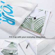 Charger l'image dans la galerie, Sac fourre-tout en toile personnalisé avec une poche interne et impression recto 32×38cm