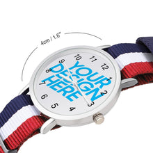 Charger l'image dans la galerie, Montre Bracelet tissée avec échelle personnalisée avec photo texte prénom