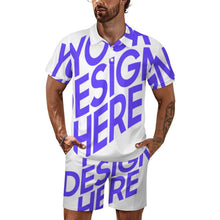 Charger l'image dans la galerie, Ensemble polo manches courtes et short homme A46TZ personnalisé avec photo texte prénom (conception une image)