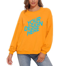 Charger l'image dans la galerie, Sweat ample à col rond et épaules tombantes pour  les femmes A-071 Personnalisé