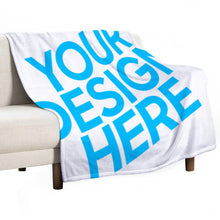 Charger l'image dans la galerie, Couverture en flanelle design unique impression personnalisée avec motif photo logo texte