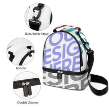 Charger l'image dans la galerie, Sac à repas / Sac double compartiment personnalisé avec photo logo texte motif (Impression des multi-images)