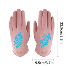 Charger l'image dans la galerie, Gants femme en daim personnalisés avec photo motif texte