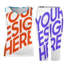 Charger l'image dans la galerie, Impression des multi-images Débardeur Short Costume / Ensemble moulant deux pièces pour femme PTZ Personnalisé avec image et photo