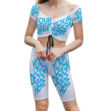 Charger l'image dans la galerie, Ensemble de yoga/haut leggings de yoga sport Femme Y03 impression personnalisé avec image logo motif texte