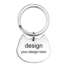 Charger l'image dans la galerie, Boucle clé en métal (5 formes au choix) porte-clés personnalisé avec texte prénom nombre