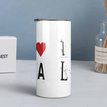 Charger l'image dans la galerie, Gourde en acier inoxydable / Tasse à eau avec bec push-pull personnalisé avec image et photo texte